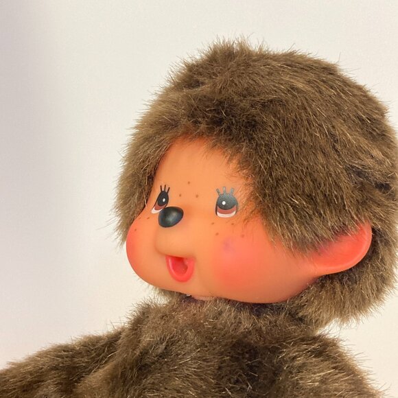 Monchhichi Doll Stuffed Plush Toy Blue Shoes 19cm Sekiguchi Japan - Picture 7 of 12